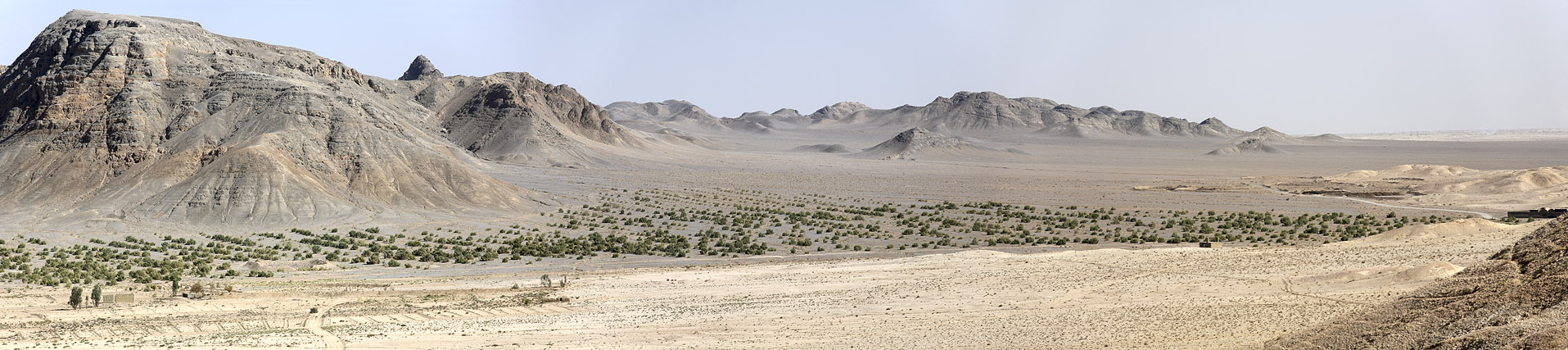 Désert / بیابان, Panorama / سراسرنما - Abarqûh, Abarkuh, Abar kooh, Abar Kûh / ابرکوه - Fars / Pars / استان فارس - Iran / ايران - Carnets de route - Photographie - 01