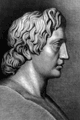 Alexandre le Grand / Alexandre III de Macédoine (source : Wikipédia, gravure à l'eau-forte de Jacques Reich à partir du buste en marbre du Capitole à Rome)