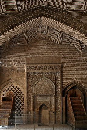 Mihrab en stuc, Grande Mosquée / Mosquée du Vendredi, Jameh / Vieille Mosquée / مسجد جامع اصفهان - Ispahan / اصفهان - Province d'Ispahan / استان اصفهان - Iran / ايران - Carnets de route - Photographie - 11b