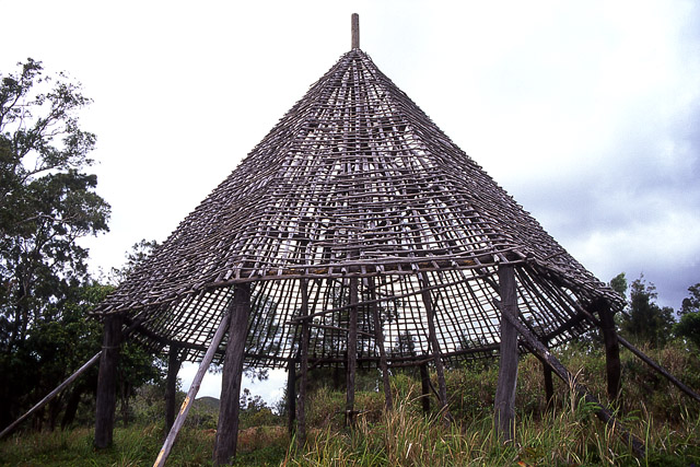 Case en construction, région de Canala, Grande Terre