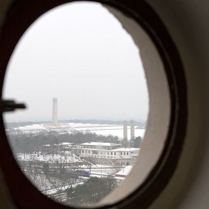 Vue sur l'Olympiastadion Berlin / Stade olympique, Unité d'habitation de Le Corbusier / Corbusierhaus - Berlin - Brandebourg / Brandenburg - Allemagne / Deutschland - Sites - Photographie - 17