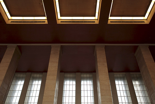 Plafond du hall principal / Decke der Haupthalle - Flughafen Berlin-Tempelhof / Aéroport de Tempelhof - Berlin - Brandebourg / Brandenburg - Allemagne / Deutschland - Sites - Photographie - 06