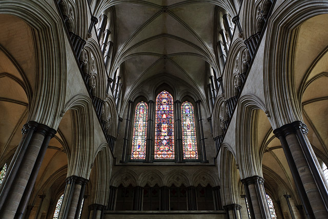 Nef / Nave, Cathédrale / Cathedral - Salisbury - Wiltshire - Angleterre / England - Royaume-Uni / United Kingdom - Sites - Photographie - 12
